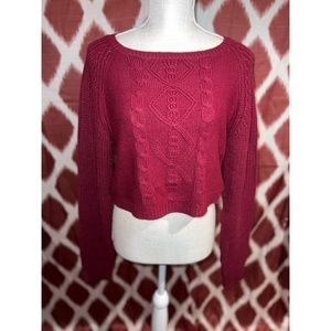 Burgundy crop top size L